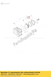 Aprilia 486355, Anneau racleur d'huile d.62.6x2.5, OEM: Aprilia 486355