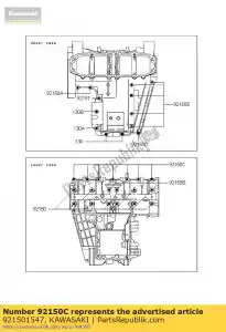 Kawasaki 921501547 bout, 6x35 - Onderkant