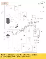 Tutaj możesz zamówić dolna cz??? Monoshock od KTM , z numerem części 46180654S15: