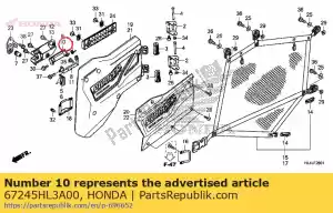 honda 67245HL3A00 handle l door - Bottom side