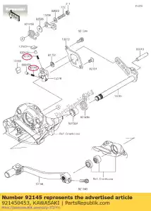 kawasaki 921450453 spring kx250t7f - Lado inferior