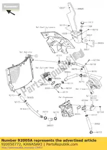 Kawasaki 920050772 raccord, cylindre - La partie au fond