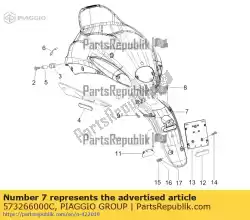 Qui puoi ordinare protezione posteriore da Piaggio Group , con numero parte 573266000C: