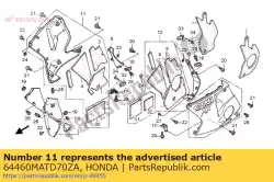 Qui puoi ordinare set cappuccio, r. Inferiore (wl) * tipo1 * (tipo1) da Honda , con numero parte 64460MATD70ZA: