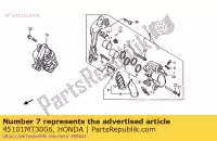 45101MT3006, Honda, lichaam, l remklauw honda st pan european  a st1100 st1100a 1100 , Nieuw