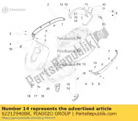 62212940BR, Piaggio Group, Terminal trasero del alerón izquierdo     , Nuevo