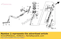 Here you can order the no description available at the moment from Honda, with part number 43310MASE01: