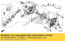 Aqui você pode pedir o espaçador c, coroa (1,94) em Honda , com o número da peça 41542HA0000: