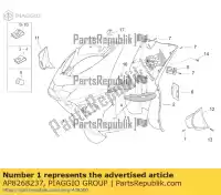 AP8268237, Piaggio Group, Scudo anteriore. grigio aprilia  sr zd4te 50 2003 2004 2005 2016 2017 2018 2019, Nuovo