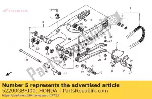 Honda 52200GBFJ00 achterbrug sub ass., rr. - Onderkant