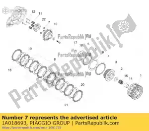 Piaggio Group 1A018693 spring retainer - Bottom side