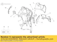 JC921819200005P, Piaggio Group, cobrir. cinza aprilia scarabeo 125 2007, Novo