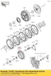 Here you can order the plate-clutch operating ex300ad from Kawasaki, with part number 131870553: