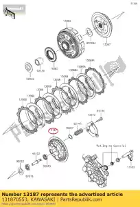 kawasaki 131870553 plate-clutch operating ex300ad - Bottom side