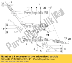 Aprilia 600478, U-bolt (szczypce do henga), OEM: Aprilia 600478