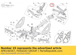 Aprilia AP8146567, Podnó?ek lewy, OEM: Aprilia AP8146567