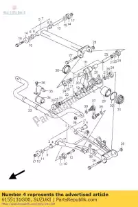 Suzuki 6155131G00 bush, rr spnsn a - Lado inferior