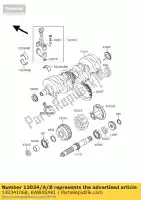 130341068, Kawasaki, bushing,connecting ro zx600-a1 kawasaki eliminator gpx gpz gt zephyr zl zx zz r 400 550 600 1985 1986 1987 1988 1989 1990 1991 1992 1993 1994 1995 1996 1997 1998, New