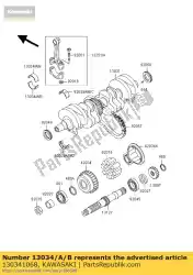 Tutaj możesz zamówić tuleja ?? Cz? Ca ro zx600-a1 od Kawasaki , z numerem części 130341068: