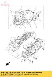 yamaha 913140801200 boulon, douille - La partie au fond