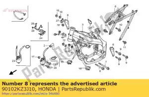 Honda 90102KZ3J10 boulon, bride10x115 - La partie au fond