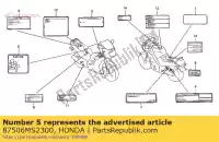 87506MS2300, Honda, marca, precaución de la batería honda cbr  f cbr1000f 1000 , Nuevo