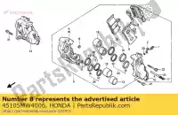 45105MW4006, Honda, pad comp, fr honda vfr 400 1990 1991, Nouveau