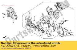 Here you can order the pad comp,fr from Honda, with part number 45105MW4006: