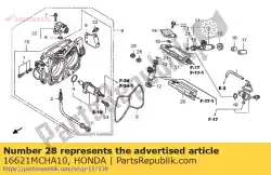 Aqui você pode pedir o nenhuma descrição disponível no momento em Honda , com o número da peça 16621MCHA10: