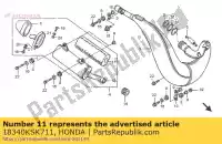 18340KSK711, Honda, glaswol comp. honda cr  r crf x cr250r 250 , Nieuw