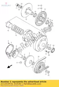 Suzuki 2111015F10 gezicht, vaste schijf - Onderkant