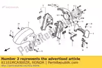 61101MCA000ZR, Honda, guardabarros a, fr. * nha27m * honda gl goldwing a  gold wing deluxe abs 8a gl1800a gl1800 airbag 1800 , Nuevo