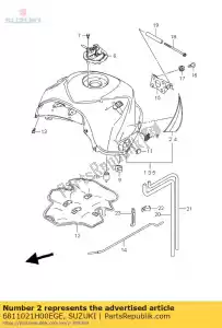 Suzuki 6811021H00EGE set nastro, carburante t - Il fondo