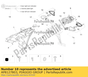 aprilia AP8127803 lh front/rh rear turn indic. - Linkerkant