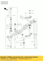 440061101, Kawasaki, tubo-garfo externo kx60-a2 kawasaki kx 60 1985 1986 1987 1988 1989 1990 1991 1992 1993 1994 1995 1996 1997 1998 1999 2000 2001 2002 2003, Novo