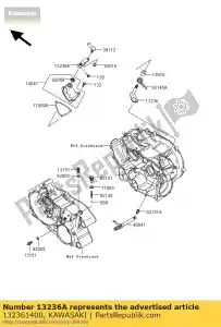 kawasaki 132361400 lever-comp, verander lev kvf360-a - Onderkant