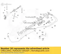 CM012842, Piaggio Group, Actuator-hendel zadeloverbrenging piaggio beverly bv zapm69 zapm69300, zapm69400 zapma20s zapma210 zapma2100 zapma2200 300 350 2011 2012 2013 2014 2015 2016 2017 2018 2019 2020 2021 2022, Nieuw