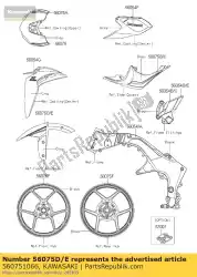 Here you can order the pattern,fr fender,lh from Kawasaki, with part number 560751066: