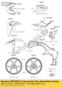 Kawasaki 560751066 pattern,fr fender,lh - Bottom side