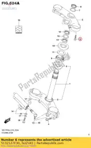 suzuki 5132127E30 bout, houder, 8x2 - Onderkant