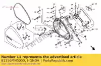 81356MN5000, Honda, rubber, tasbevestiging honda gl goldwing se  nt deauville v va valkyrie f6c gold wing interstate i aspencade a gl1500 gl1500se gl1500a nt650v nt700v nt700va 1500 650 700 , Nieuw