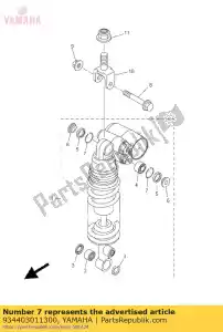 Yamaha 934403011300 circlip - Lado esquerdo