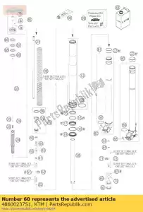 ktm 48600237S1 asklem l / s + buis cpl.07 - Onderkant