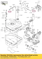 Here you can order the tube,frame pipe-check va from Kawasaki, with part number 921920068: