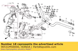 honda 90531MS9000 boulon, réglage de la poignée - La partie au fond