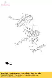 Aqui você pode pedir o conjunto de unidade de luz de licença em Yamaha , com o número da peça 2S3847450000: