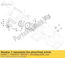 analoge toerentalindicator van Piaggio Group, met onderdeel nummer 640617, bestel je hier online: