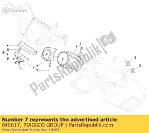 Piaggio Group 640617 analoge toerentalindicator - Onderkant