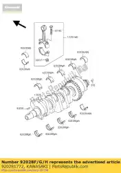 Here you can order the bushing,crankshaft,#2 from Kawasaki, with part number 920281772: