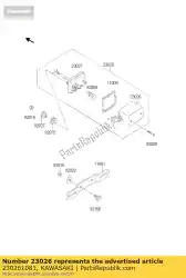 Aquí puede pedir lente, luz trasera ke100-b5 de Kawasaki , con el número de pieza 230261081: